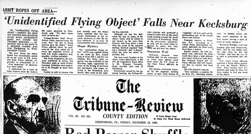 The Kecksburg Incident: The Night an Acorn Fell from the Sky and NASA Lost the Files